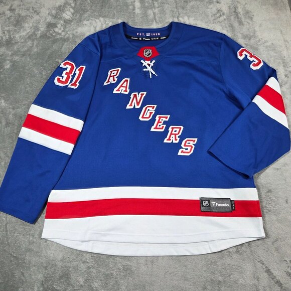 New York Rangers Igor Shesterkin Jersey Mens XL Blue Breakaway NHL #31 Fanatics - Picture 2 of 12